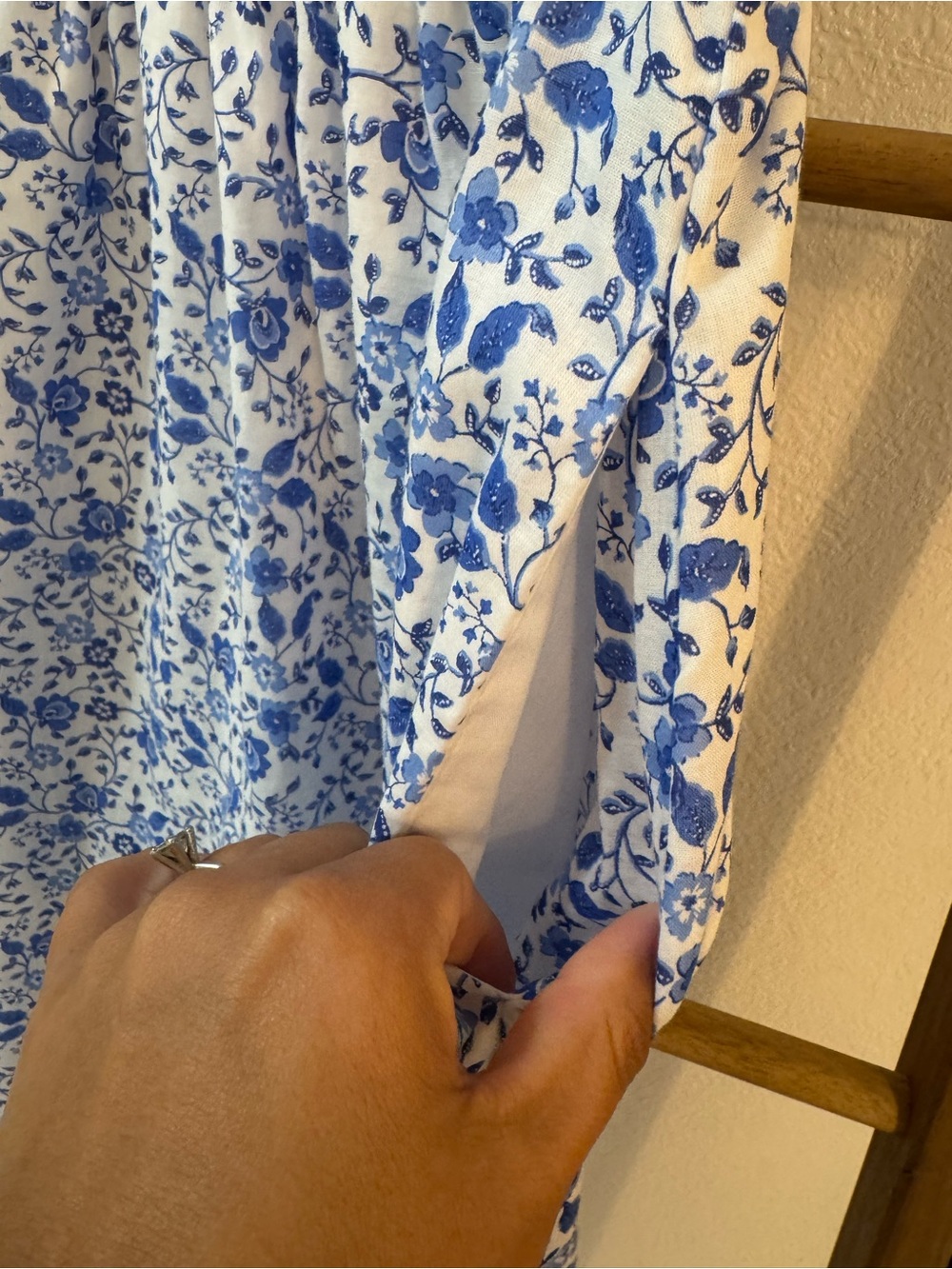 Sugarlips Blue Floral Smocked Maxi Dress - Picture 15 of 15